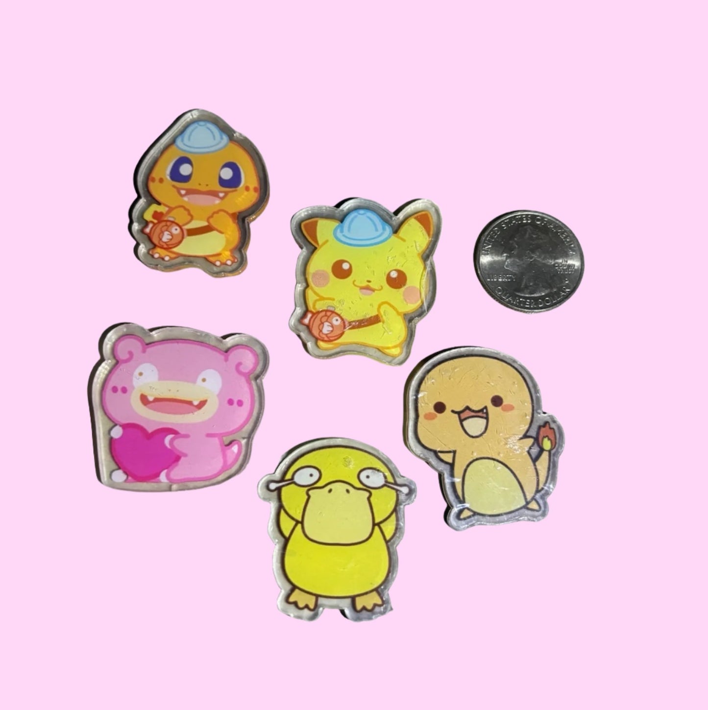 Clear Acrylic Pokemon Cabochon - 5pk (styles vary)