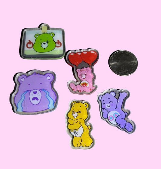 Clear Acrylic Care Bears Cabochon - 5pk (styles vary)