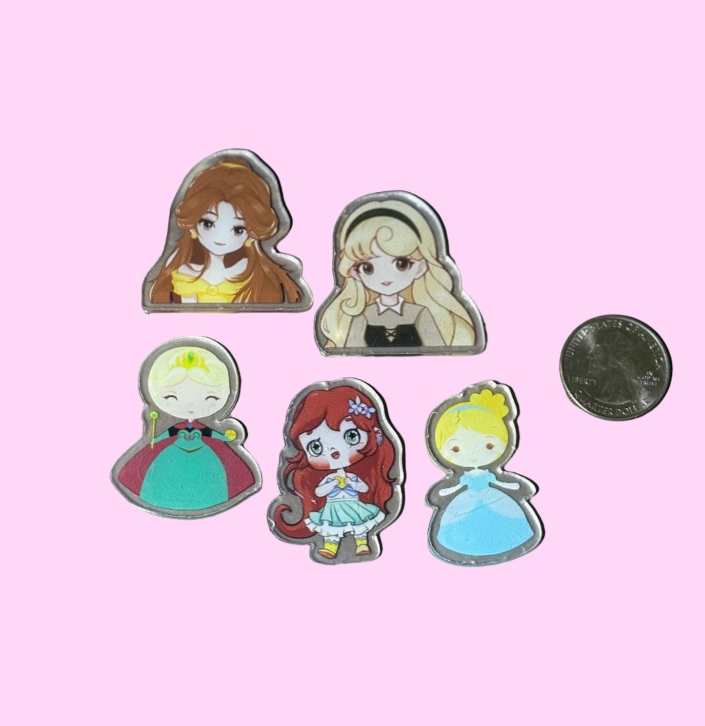 Clear Acrylic Princesses Cabochon - 5pk (styles vary)