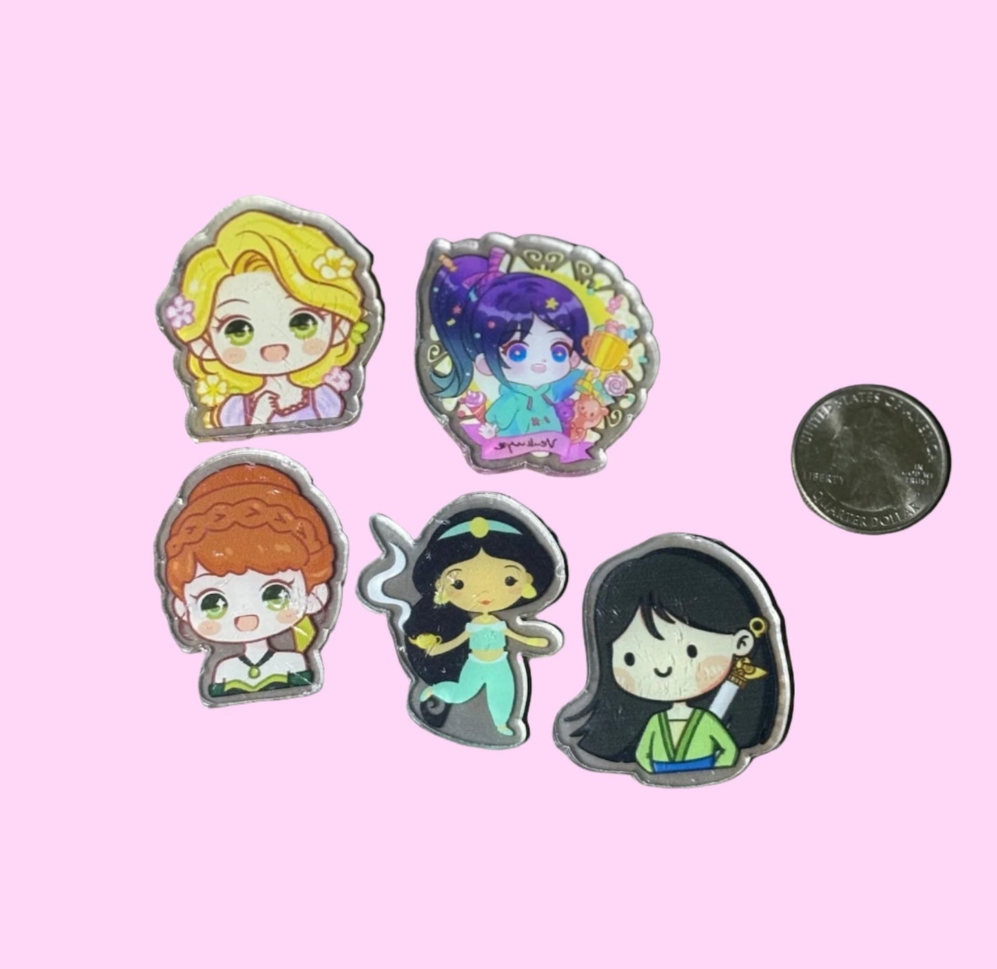 Clear Acrylic Princesses Cabochon - 5pk (styles vary)