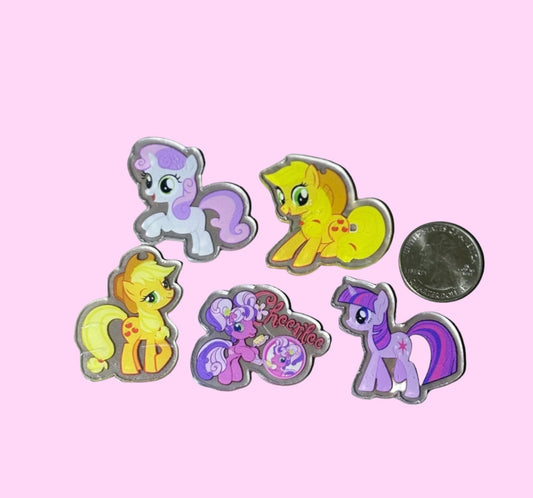 Clear Acrylic My Little Pony Cabochon - 5pk (styles vary)