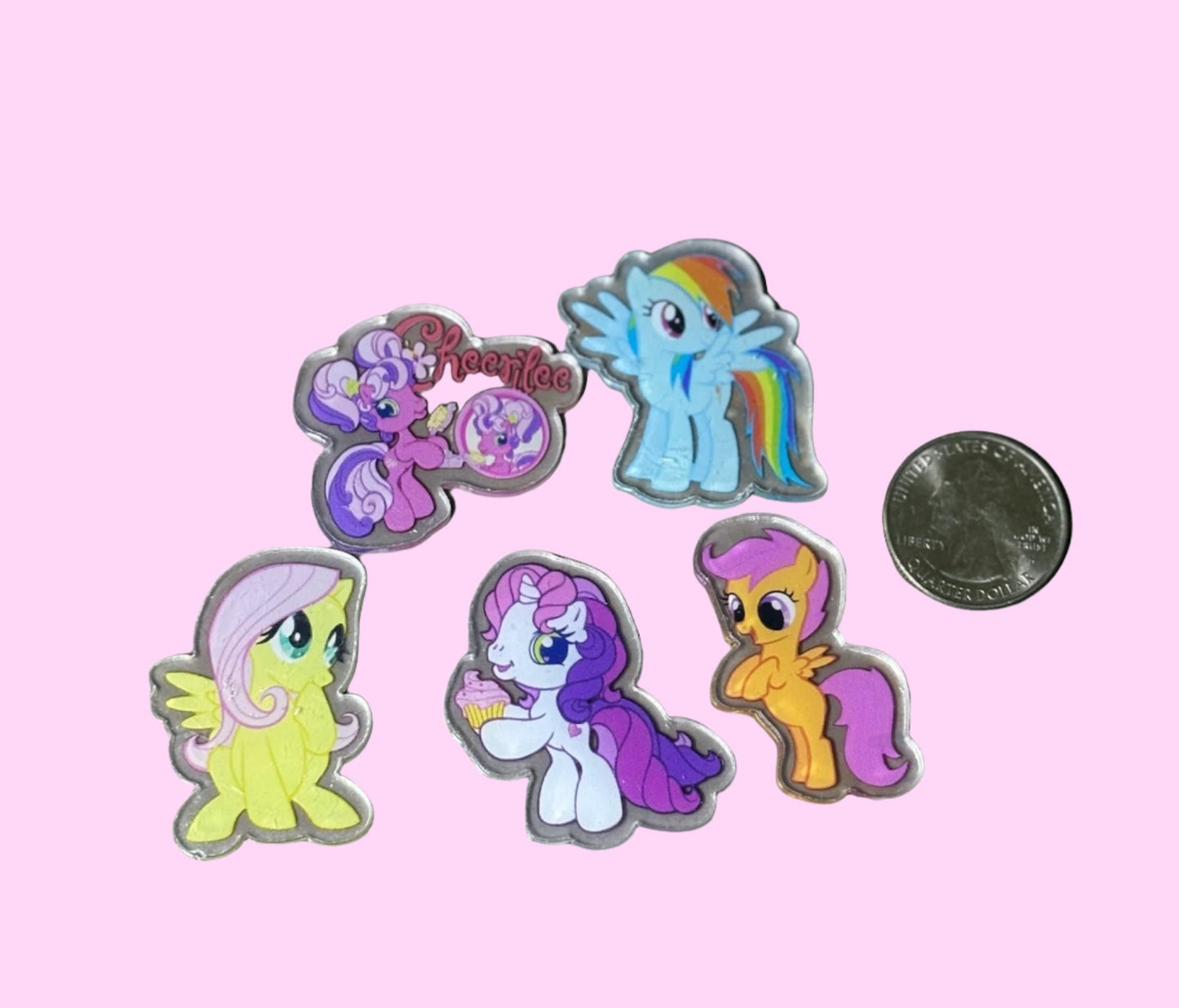 Clear Acrylic My Little Pony Cabochon - 5pk (styles vary)