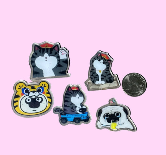 Clear Acrylic Cat Cabochon - 5pk (styles vary)