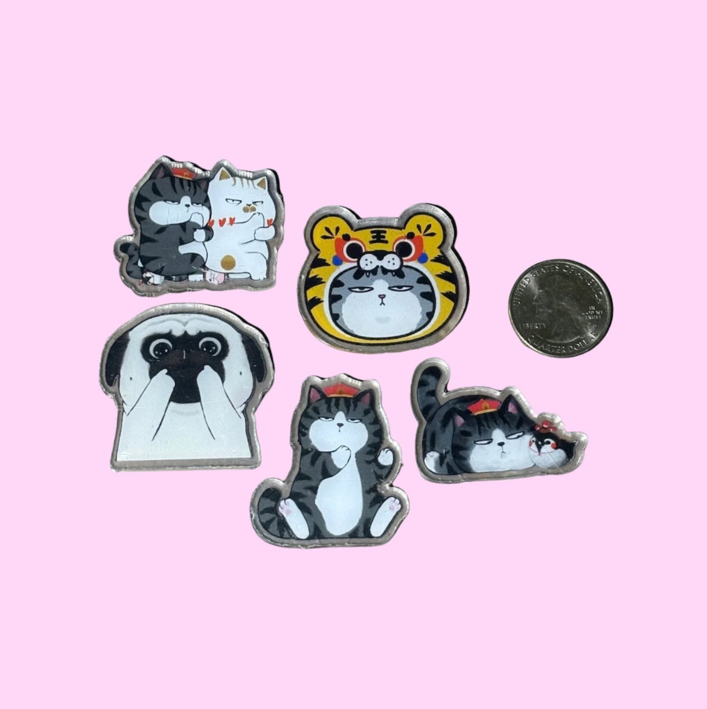 Clear Acrylic Cat Cabochon - 5pk (styles vary)