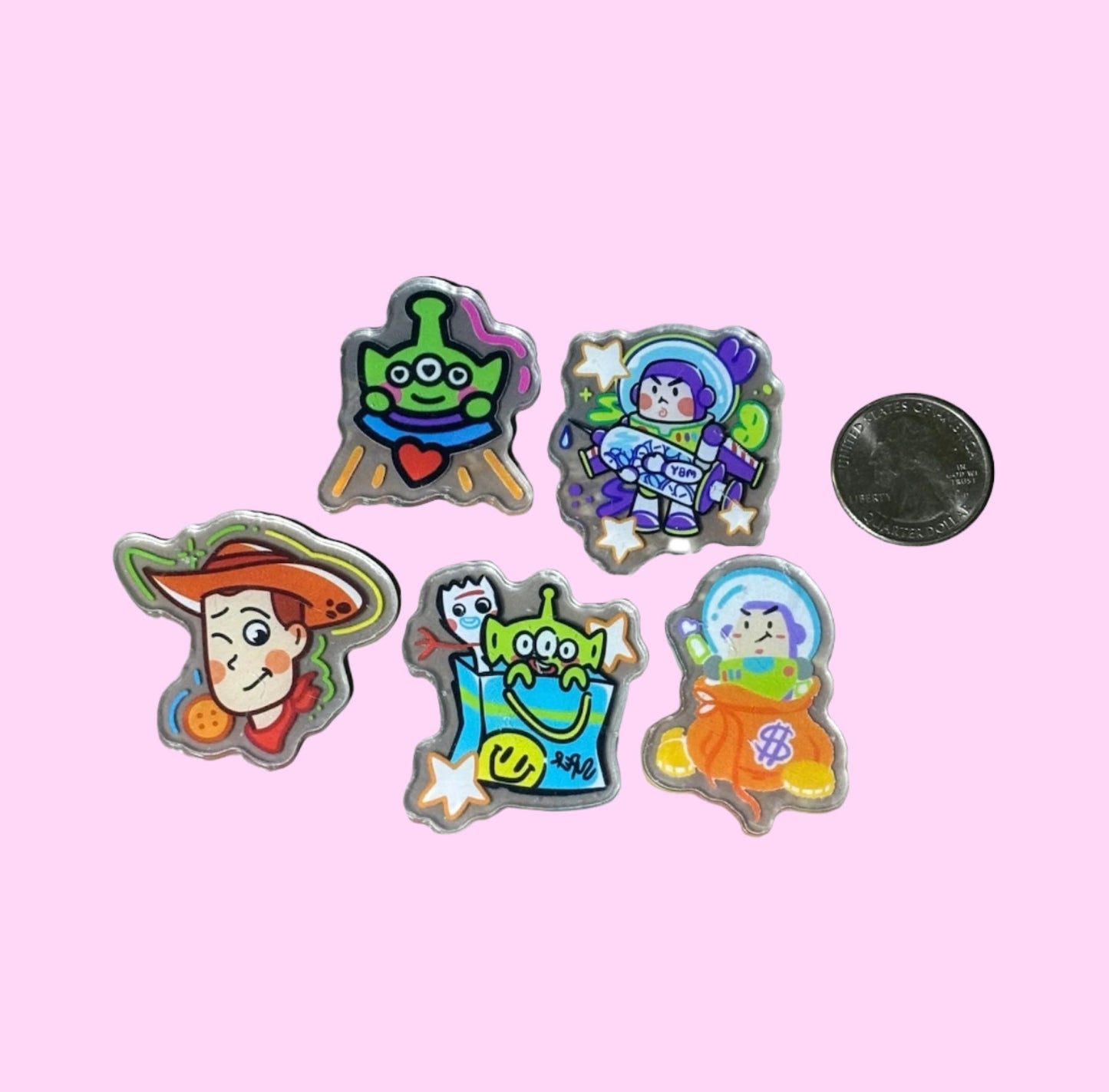 Clear Acrylic Toy Story Cabochon - 5pk (styles vary)