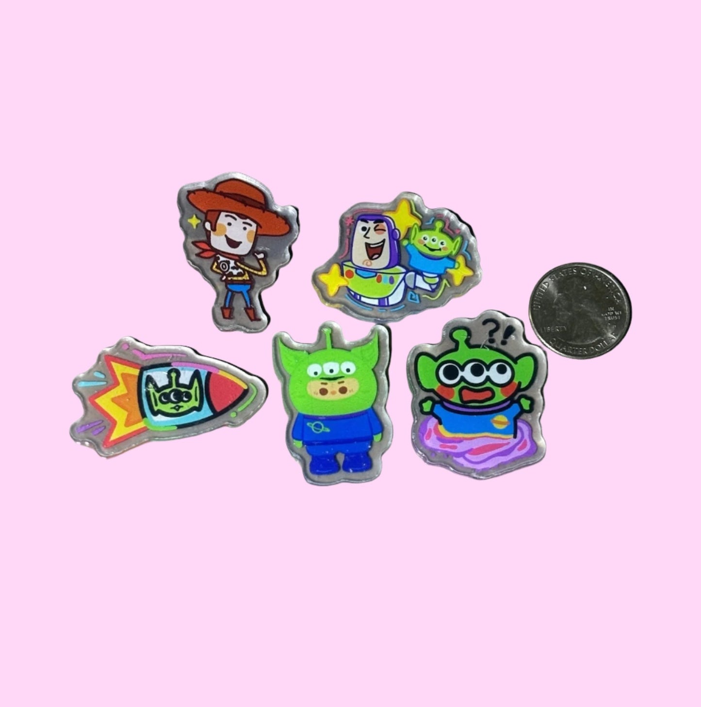 Clear Acrylic Toy Story Cabochon - 5pk (styles vary)