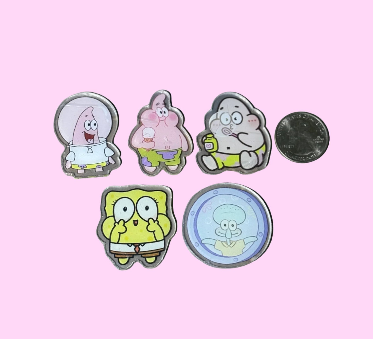 Clear Acrylic Sponge Bob Cabochon - 5pk (styles vary)