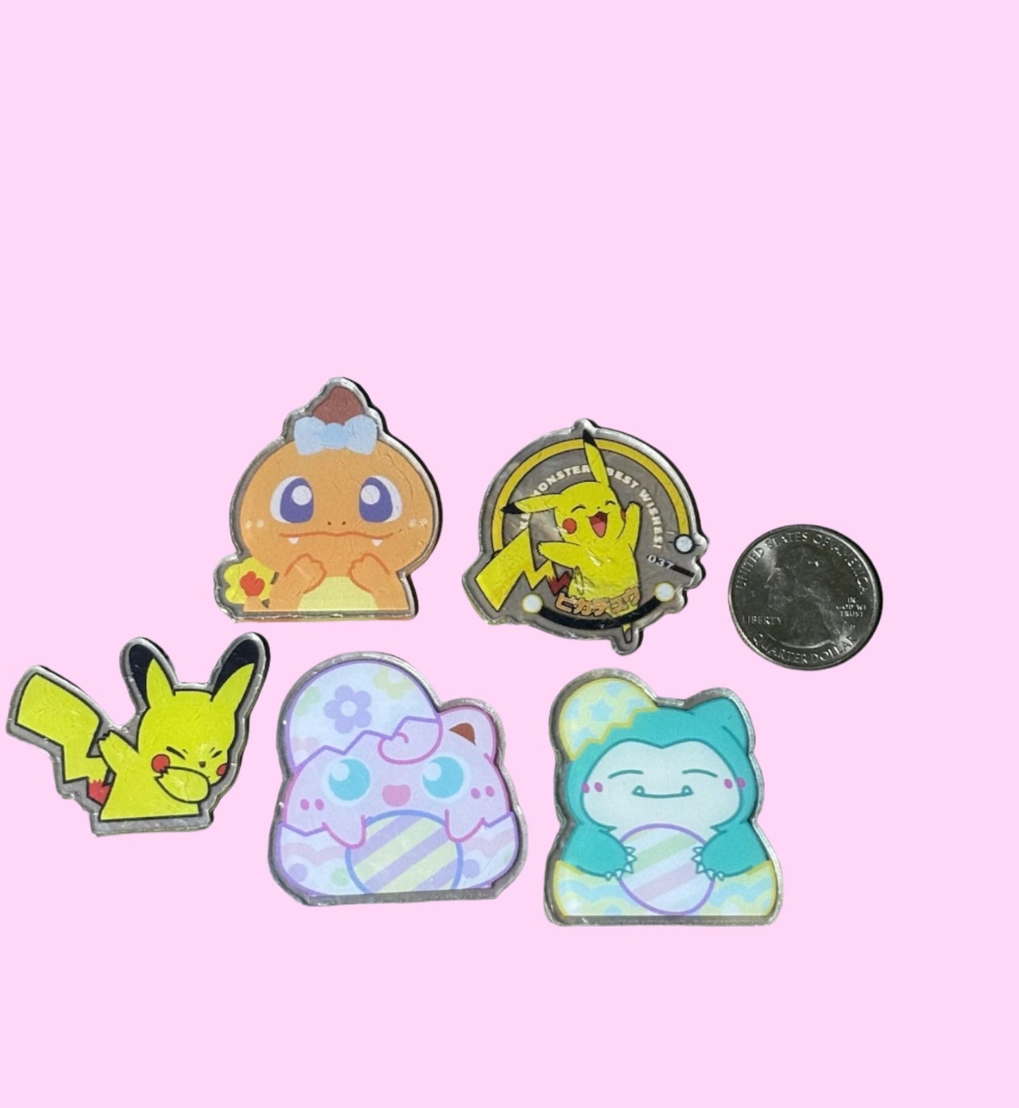 Clear Acrylic Pokemon Cabochon - 5pk (styles vary)