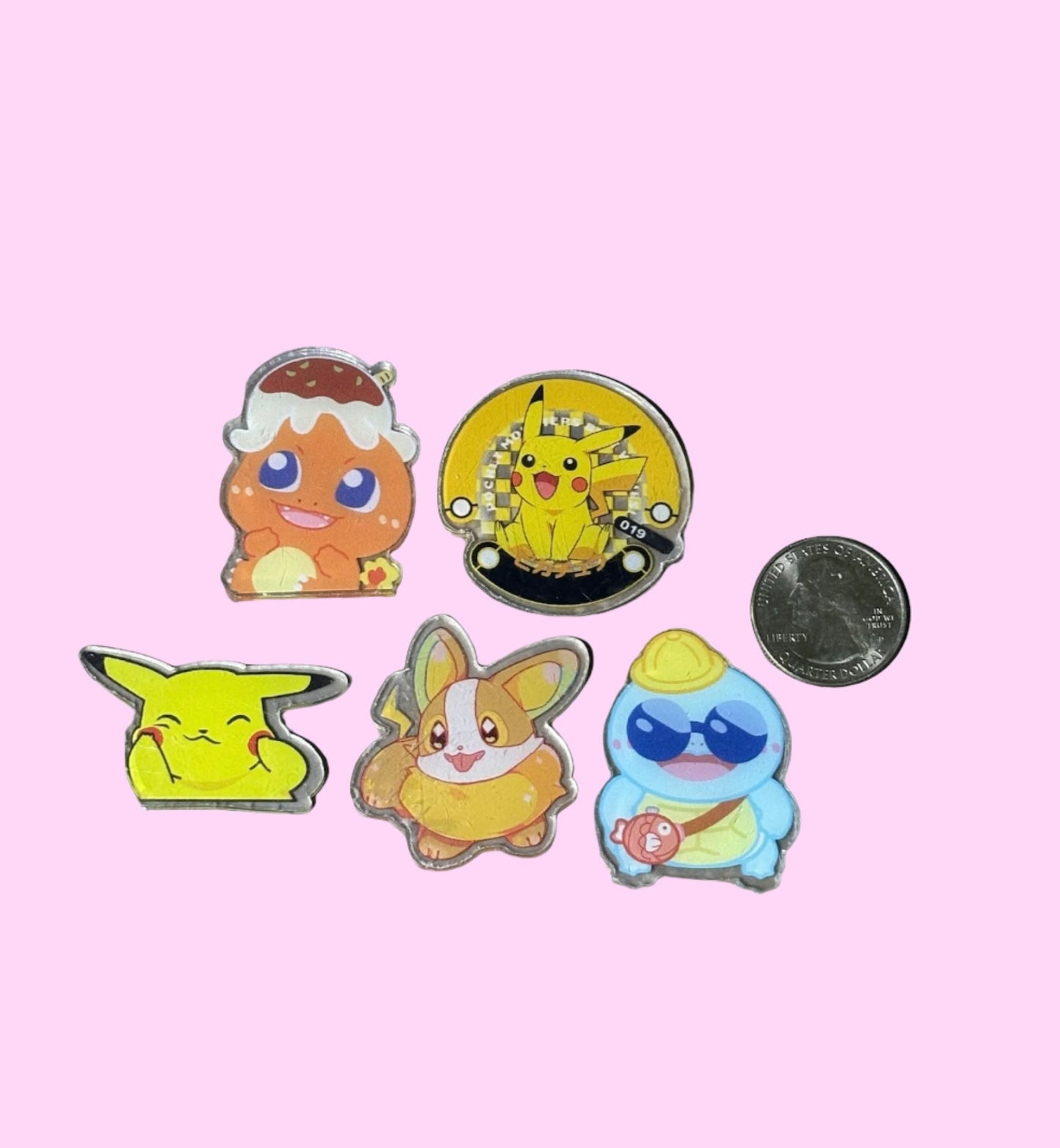 Clear Acrylic Pokemon Cabochon - 5pk (styles vary)