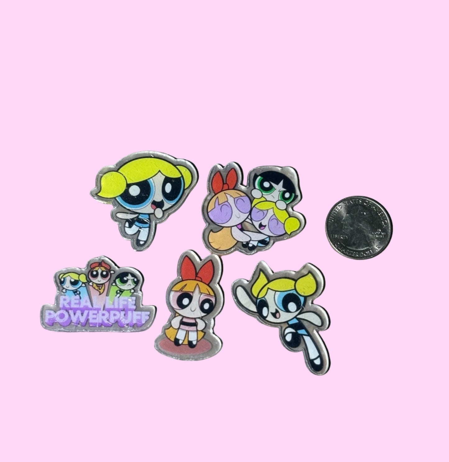 Clear Acrylic Powderpuff Girls Cabochon - 5pk (styles vary)