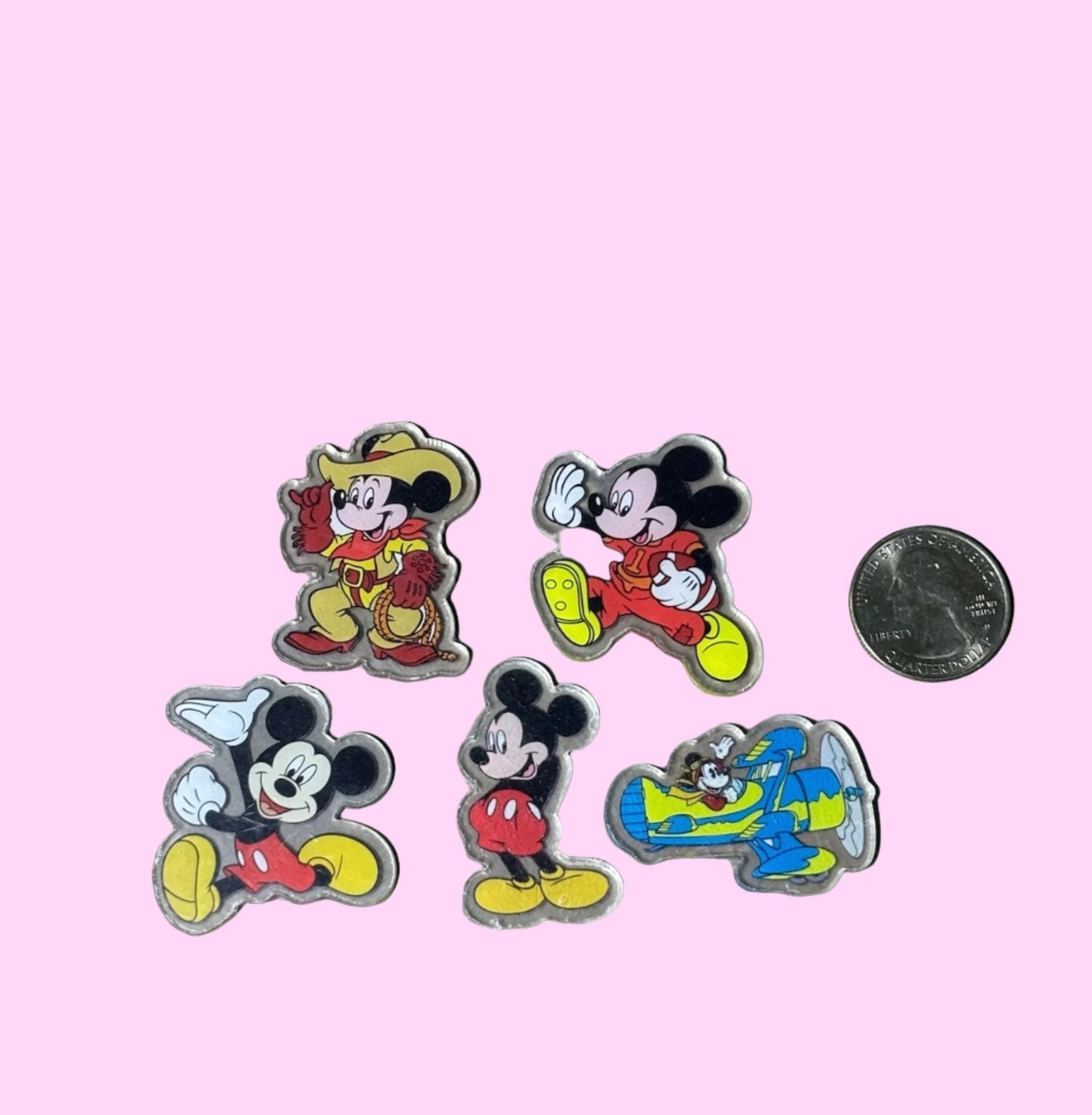 Clear Acrylic Mickey & Minnie Cabochon - 5pk (styles vary)