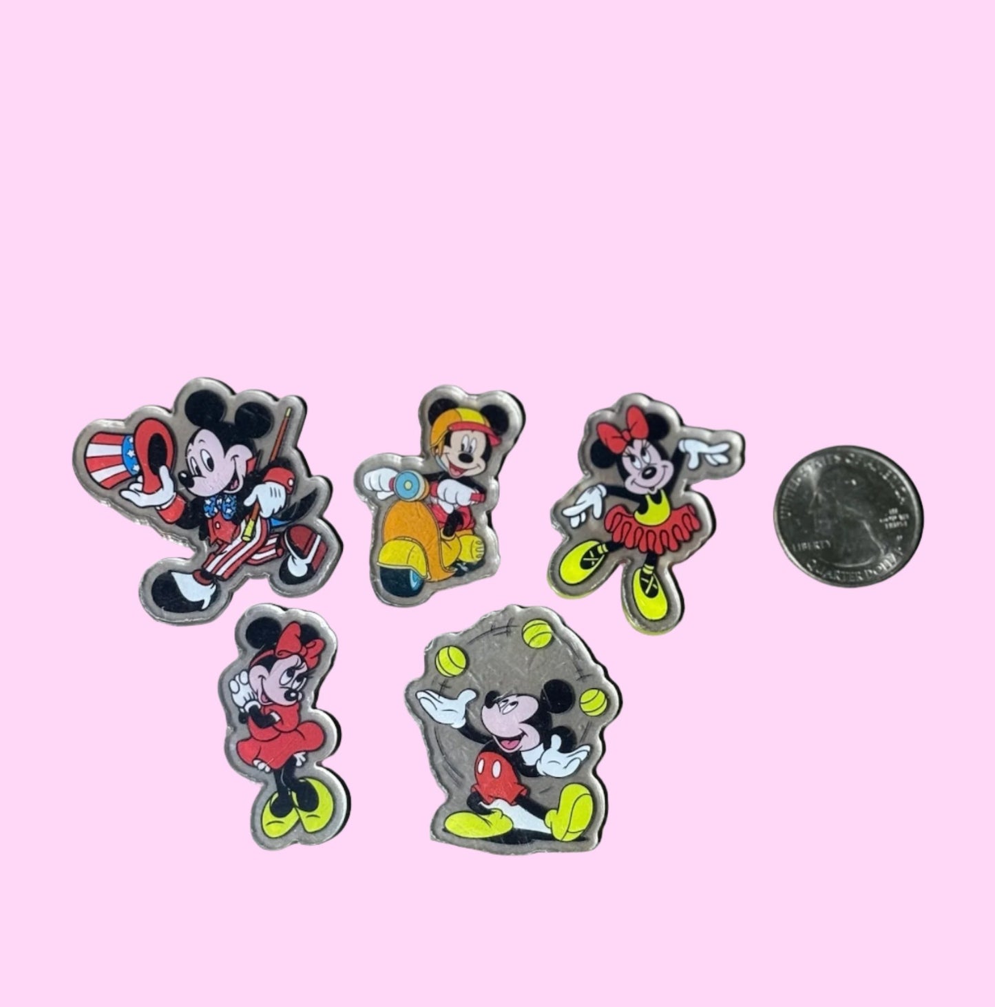 Clear Acrylic Mickey & Minnie Cabochon - 5pk (styles vary)